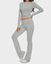Conjunto de descanso de jersey de algodón de manga larga Silkshy®